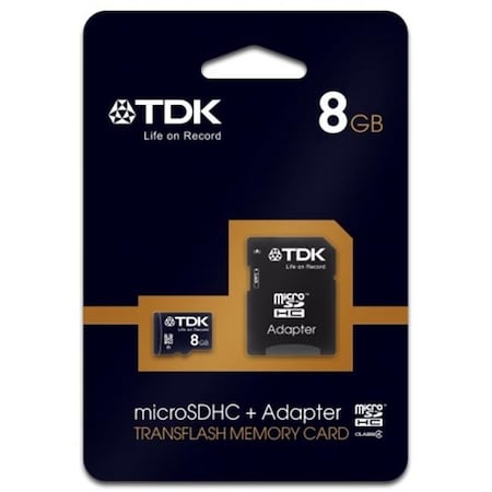 Tdk Tdk 78537 8GB Class 4 Micro SDHC With Adapter Memory Card 78537
